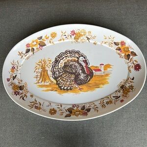 Vintage melmac turkey platter opollo ware by alexandra barna 21" by 14"
